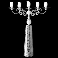 Silver-Plated Candelabra For Five Candles