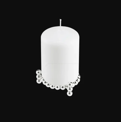 Silver-Plated Candle Jewel Holder