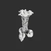 Silver-Plated Carrot Bunch Shape Vase