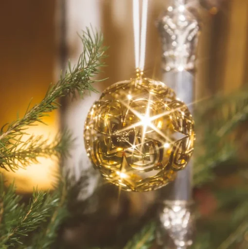 Silver-Plated Christmas Ornament 2022 Edition - Gold