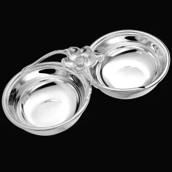 Silver-Plated Dual Bowl Serving Dish