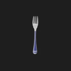 Silver-plated Fish Fork - Marbled Blue