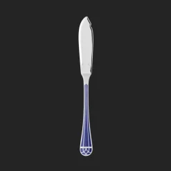 Silver-Plated Fish Knife - Marbled Blue