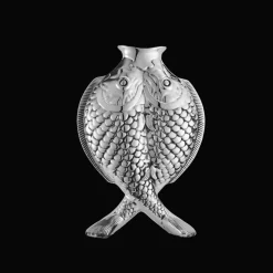 Silver-Plated Fish Shape Vase