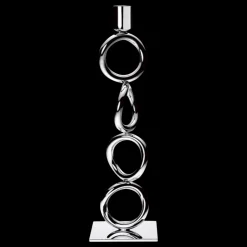 Silver-Plated Four-Ring Candlestick