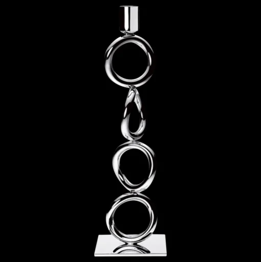Silver-Plated Four-Ring Candlestick