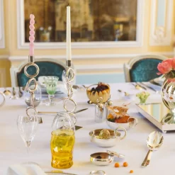 Silver-Plated Four-Ring Candlestick