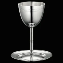 Silver-Plated Kiddush Cup and Saucer