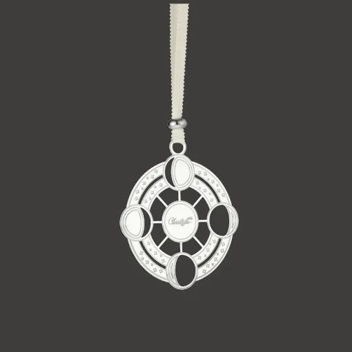 Silver-Plated Moon Phases Ornament - 2023