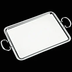 Silver-Plated Rectangular Serving Tray - 21 in x 16.5 in