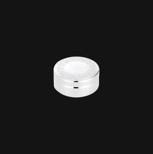 Silver-Plated Round with Frieze Trinket box