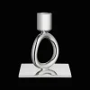Silver-Plated Single-Ring Candlestick Holder