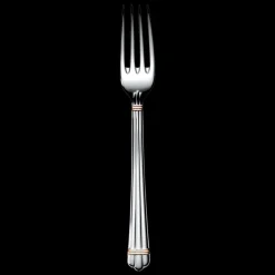 Silver-Plated Standard Dinner Fork with Gold Ring