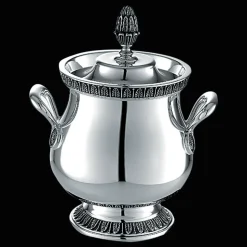 Silver-Plated Sugar Bowl with Lid