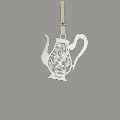 Silver-Plated Teapot Ornament - 2024