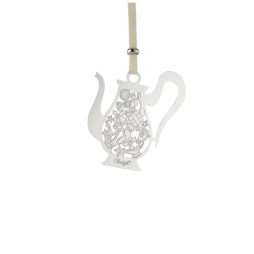 Silver-Plated Teapot Ornament - 2024