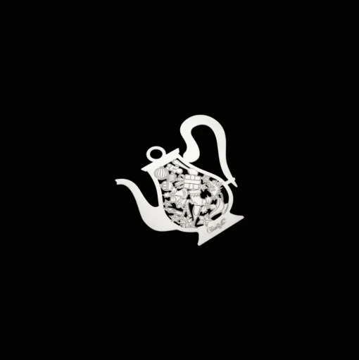 Silver-Plated Teapot Ornament - 2024