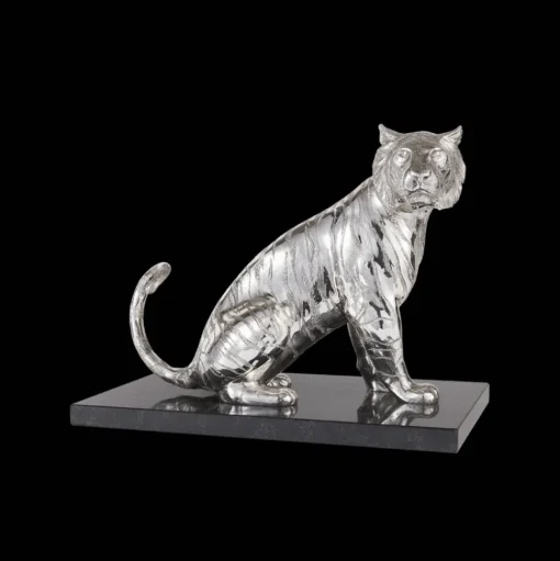 Sitting Tiger Small Size Sterling Silver - Haute Orfèvrerie