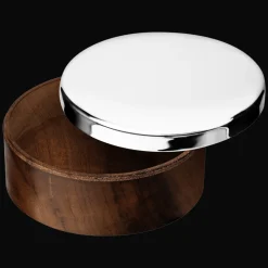 Small Wood Silver-Plated Box - 3 15/16 in. (8 cm)