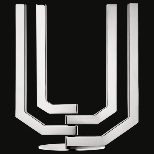 Stainless Steel 4-Arm Candelabra
