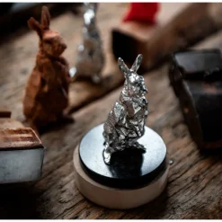 Standing Rabbit in Sterling Silver - Haute Orfèvrerie