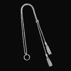 Sterling Silver Eyeglass Holder Long Necklace