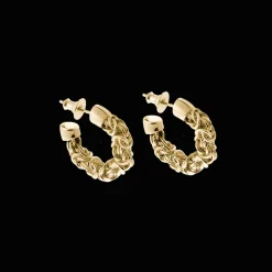 Sterling Silver Gilded 18 carats Hoop earrings