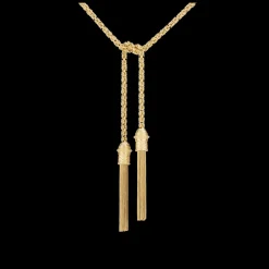 Sterling Silver Gilded 18 Carats Long Necklace - Belt