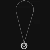 Sterling Silver Large Double Circle Necklace