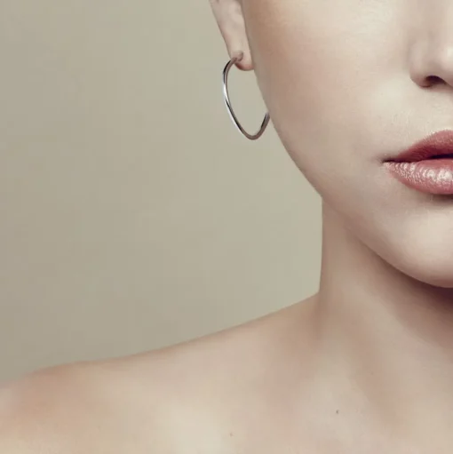 Sterling Silver Large Hoop Earrings