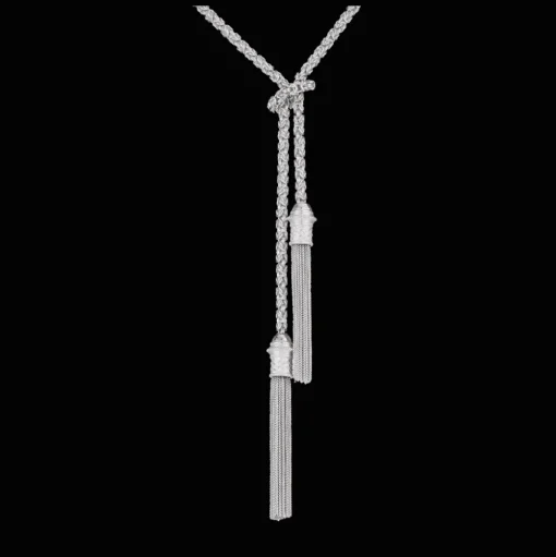 Sterling Silver Long Necklace - Belt