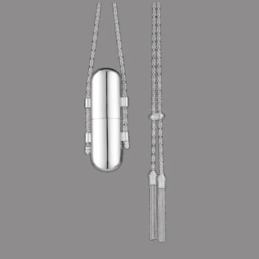 Sterling Silver Necklace Lipstick Box
