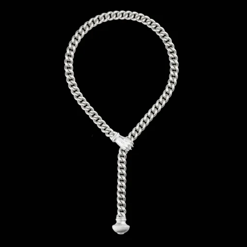 Sterling-Silver Necklace Rhodium-Plated