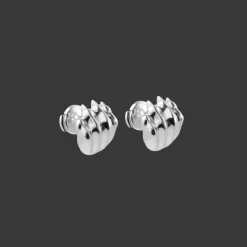Sterling-Silver Stud Earrings Rhodium-Plated