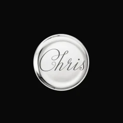 Two Porcelain Coasters Platinum Finish