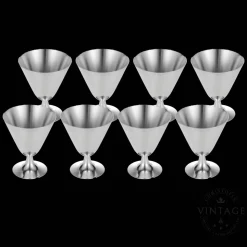 Vintage Silvered Cocktail Cups - Set of 8
