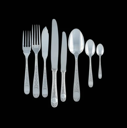 Vintage Silvered Flatware Set for 12 people (96 pieces)