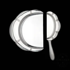 Vintage Silvered Lobes and Godrons Crumb Collector
