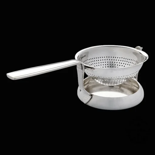 Vintage Silvered Rocking Tea Strainer