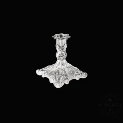 Vintage Silvered Singled Candle Holder