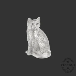 Vintage Silvered Sitting Cat