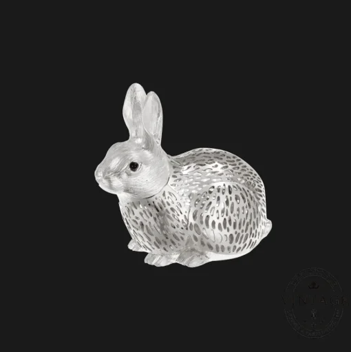 Vintage Silvered Sitting Rabbit