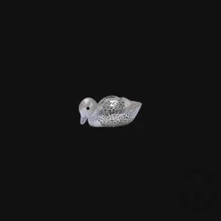 Vintage Silvered Swimming Duckling