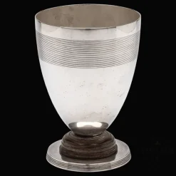 Vintage Silver-Plated Wood Base Sport Cup