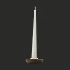 Walnut Silver-Plated Candle Holder