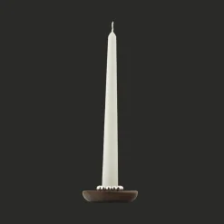 Walnut Silver-Plated Candle Holder