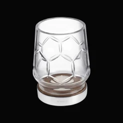 Wood And Silver-Plated Hurricane - Small Size