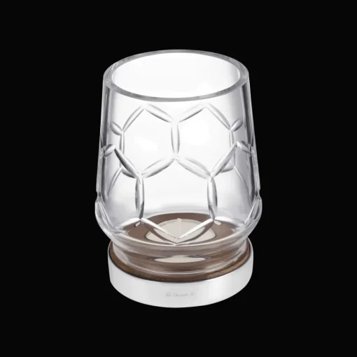 Wood And Silver-Plated Hurricane - Small Size